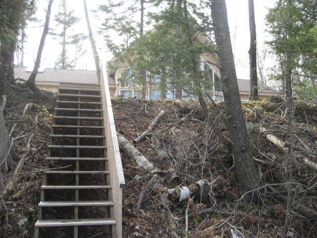 House from beach platform